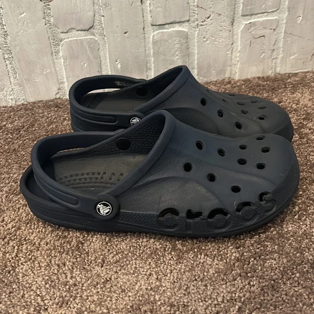 Crocs iconic navy blue comfort slip on shoes